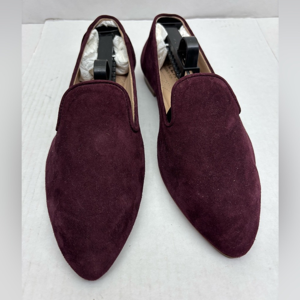Italeau  Burgundy Suede Slip-On Loafers, women’s SZ 38, box 31
